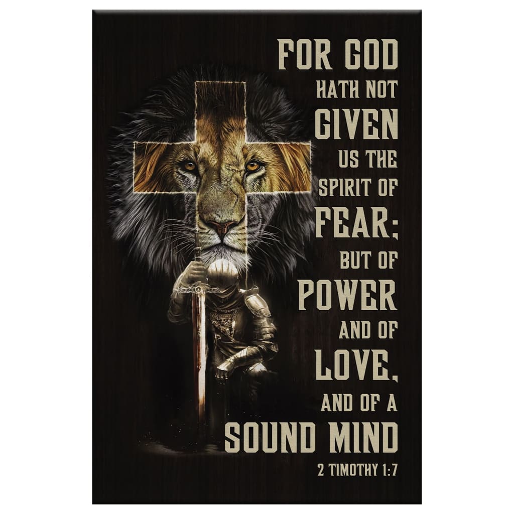 For God Hath Not Given Us The Spirit Of Fear 2 Timothy 17 Canvas Art - Bible Verse Canvas - Scripture Wall Art