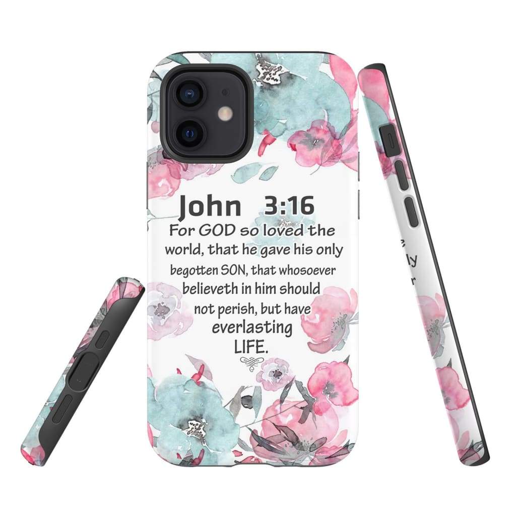 For God So Loved The World John 316 Bible Verse Phone Case - Scripture Phone Cases - Iphone Cases Christian