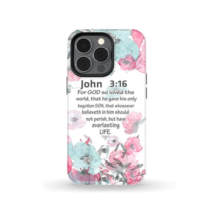 For God So Loved The World John 316 Bible Verse Phone Case - Scripture Phone Cases - Iphone Cases Christian