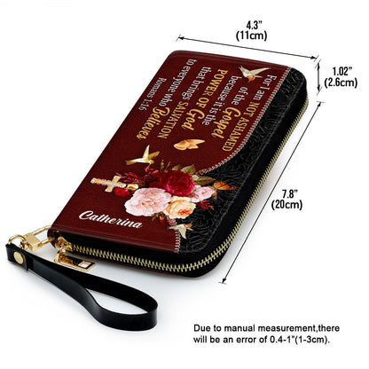 For I Am Not Ashamed Of The Gospel Clutch Purse For Women - Personalized Name - Christian Gifts For Women