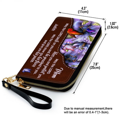 For Mom May The Lord Give You His Peace Clutch Purse For Women - Personalized Name - Christian Gifts For Women