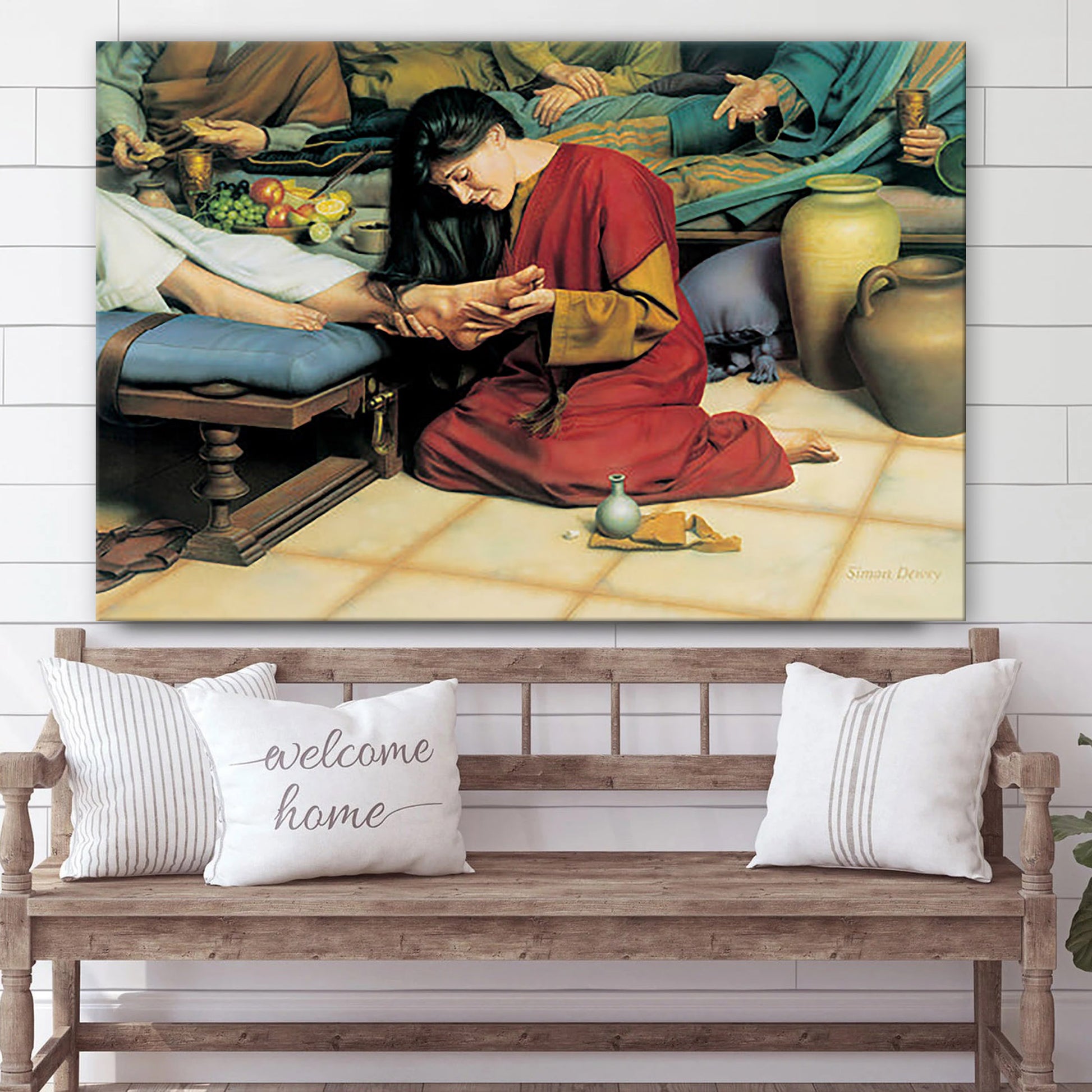 For She Loved Much Canvas Picture - Jesus Christ Canvas Art - Christian Wall Art