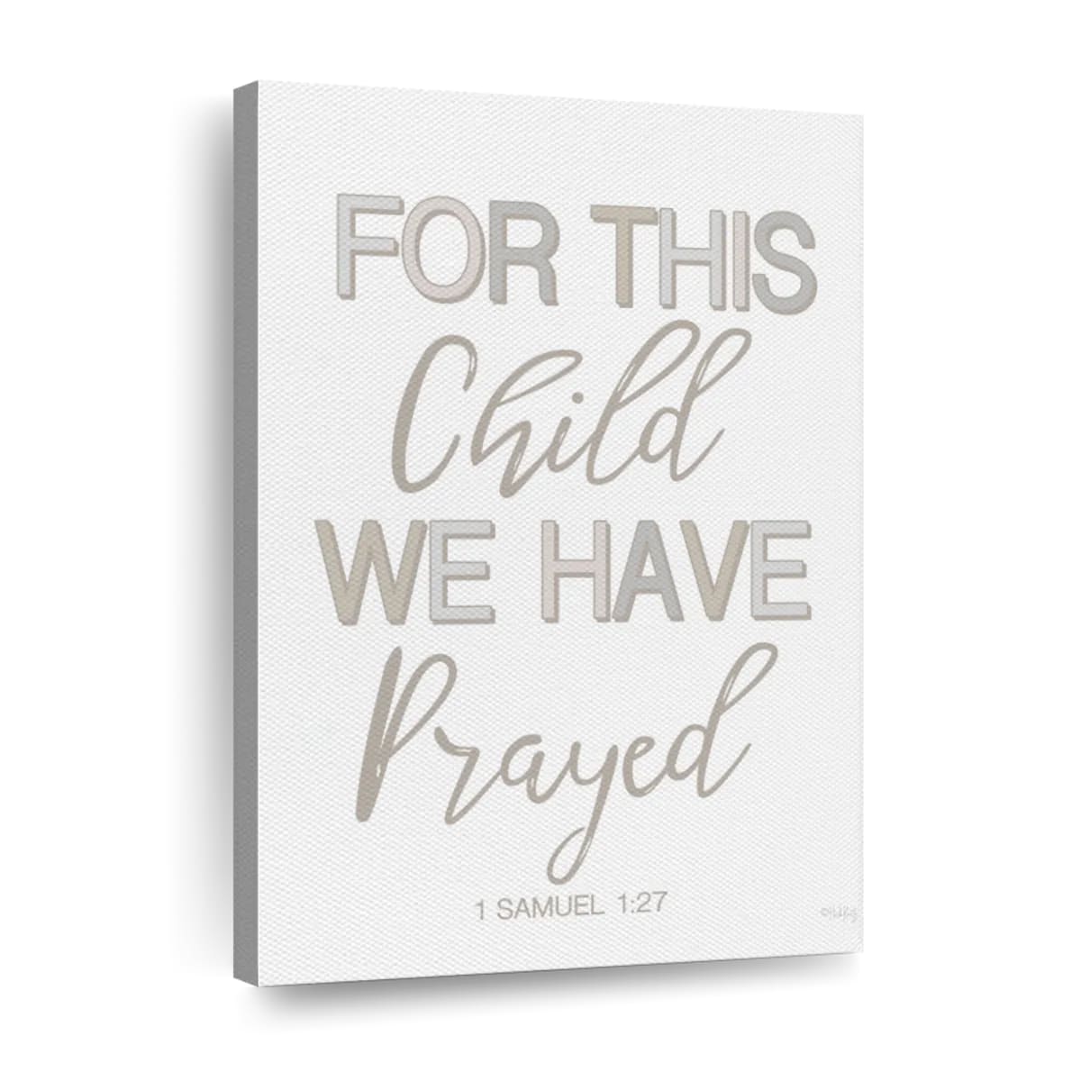 For This Child We Have Prayed Canvas Wall Art - Christian Wall Decor Art - Religious Wall Decor