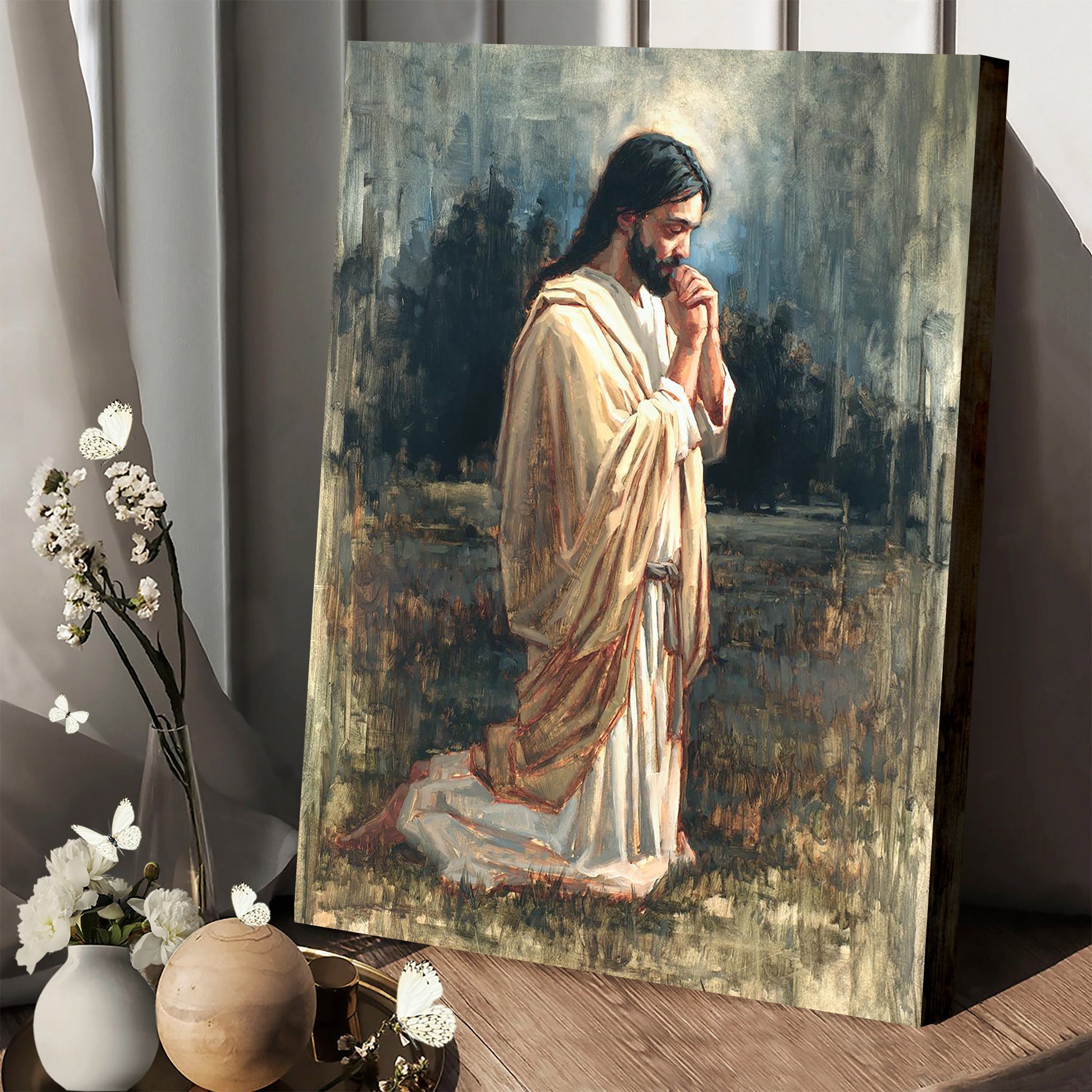 For Those Who Will Believe In Me Canvas Wall Art - Jesus Picture - Jesus Portrait Canvas