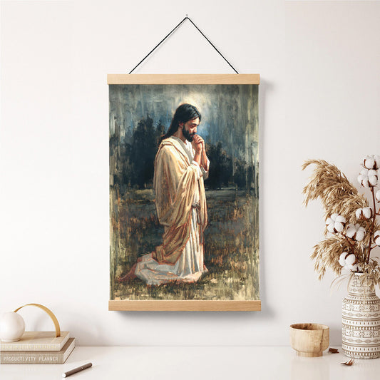 For Those Who Will Believe In Me Hanging Canvas Wall Art - Jesus Picture - Jesus Portrait Canvas - Religious Canvas