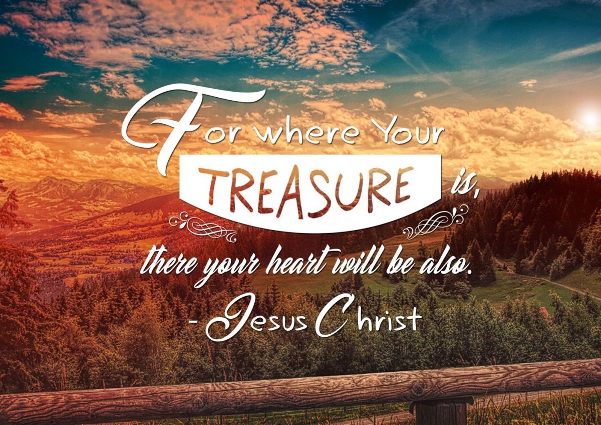 For Where Your Treasure Is There Your Heart Is Wall Art Canvas Print - Christian Canvas Wall Art