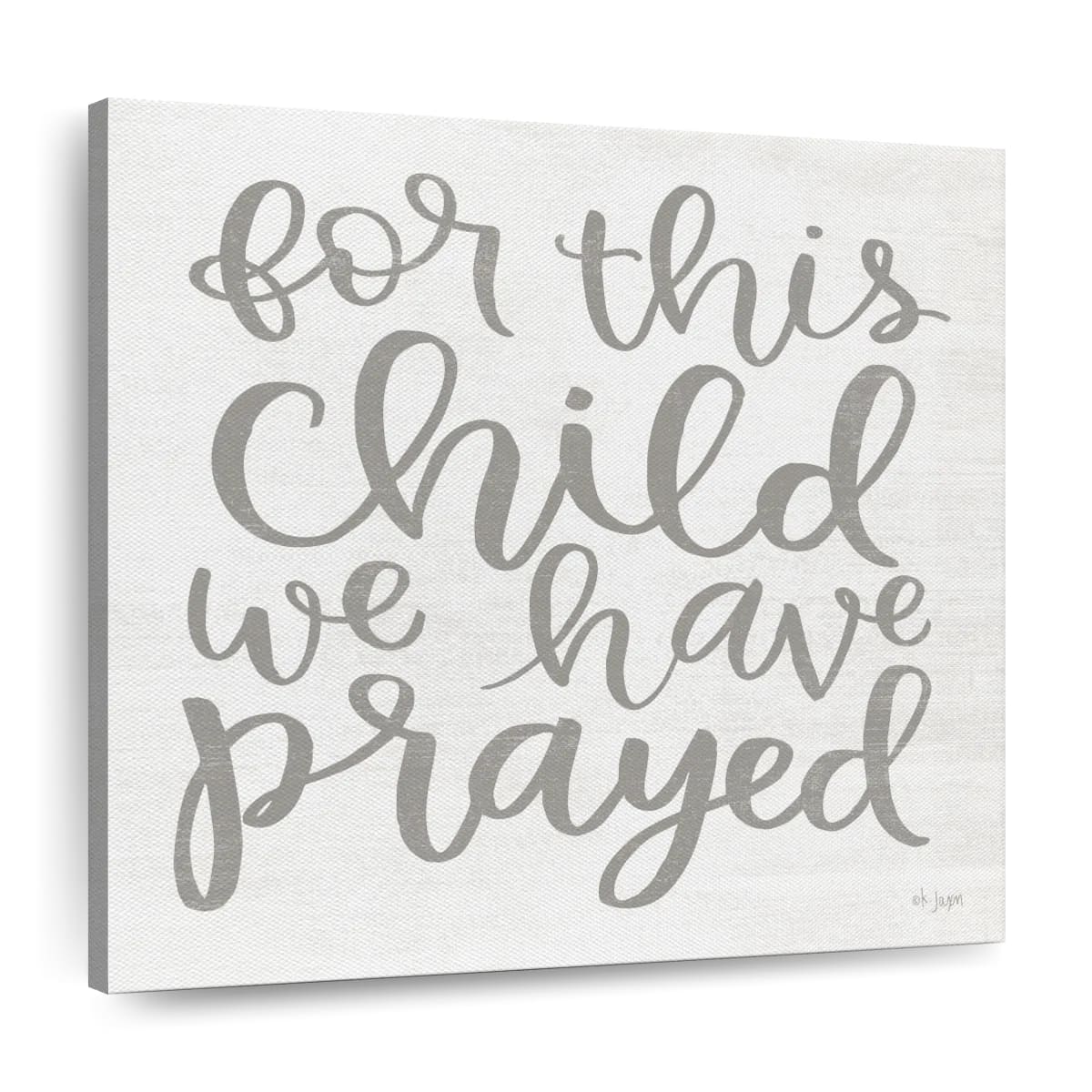 For this Child We Have Prayed Square Canvas Wall Art - Bible Verse Wall Art Canvas - Religious Wall Hanging