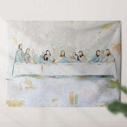 Jesus Lord's Supper Tapestry - Christian Tapestry - Jesus Tapestry - Religious Wall Decor - Bible Tapestry - Christian Wall Tapestry - Ciaocustom