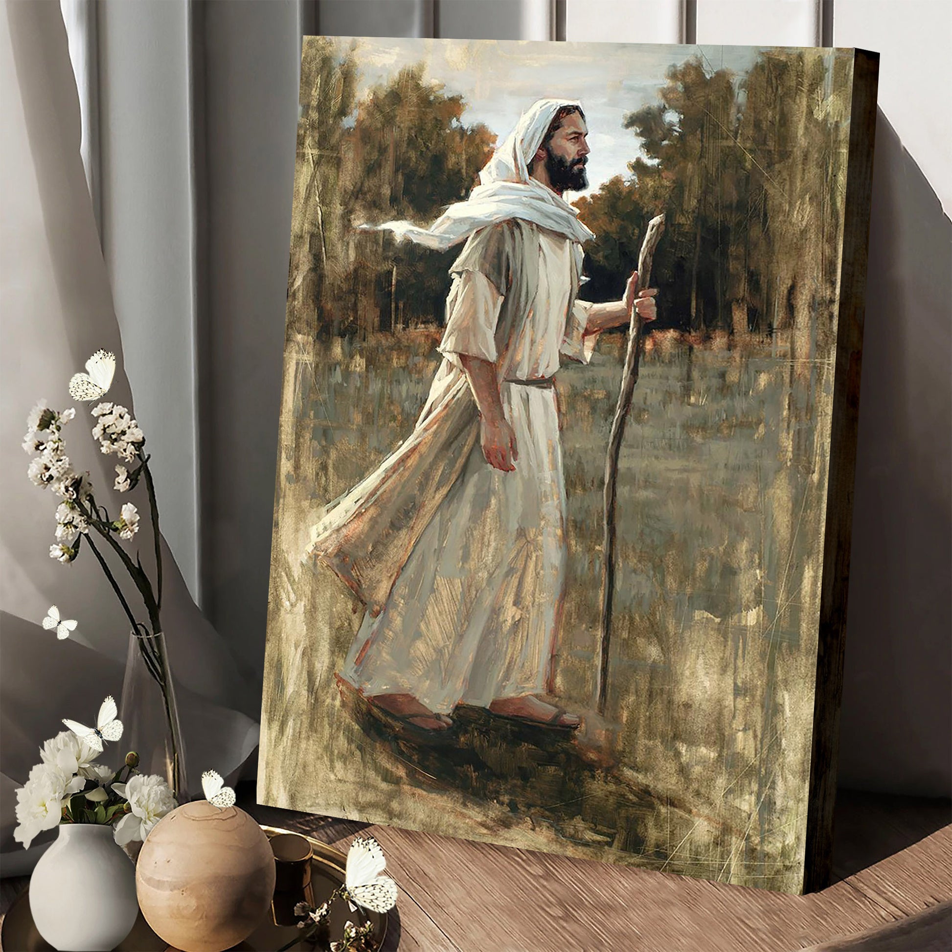 Forward In Faith Canvas Wall Art - Jesus Picture - Jesus Portrait Canvas