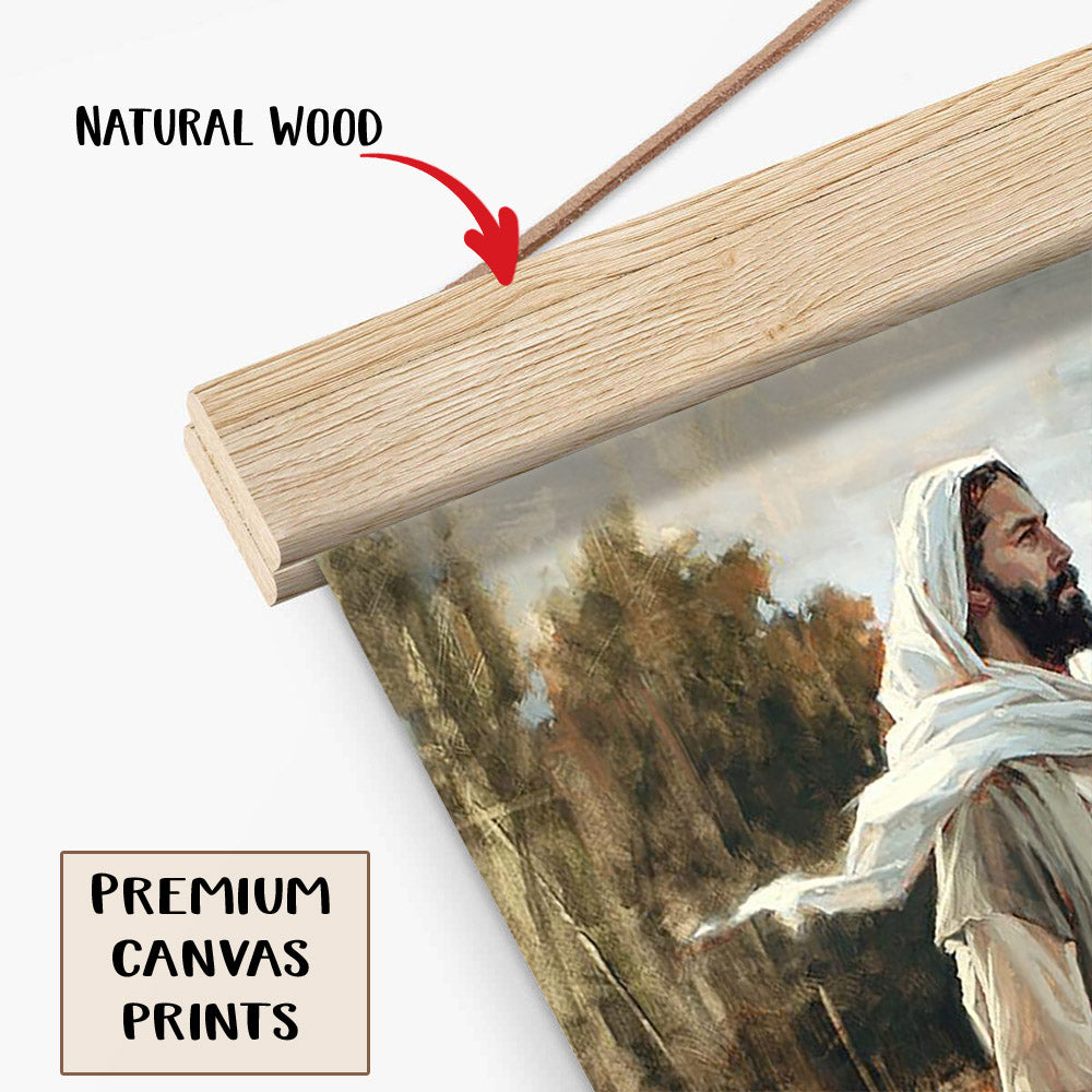 Forward In Faith Hanging Canvas Wall Art - Jesus Picture - Jesus Portrait Canvas - Religious Canvas