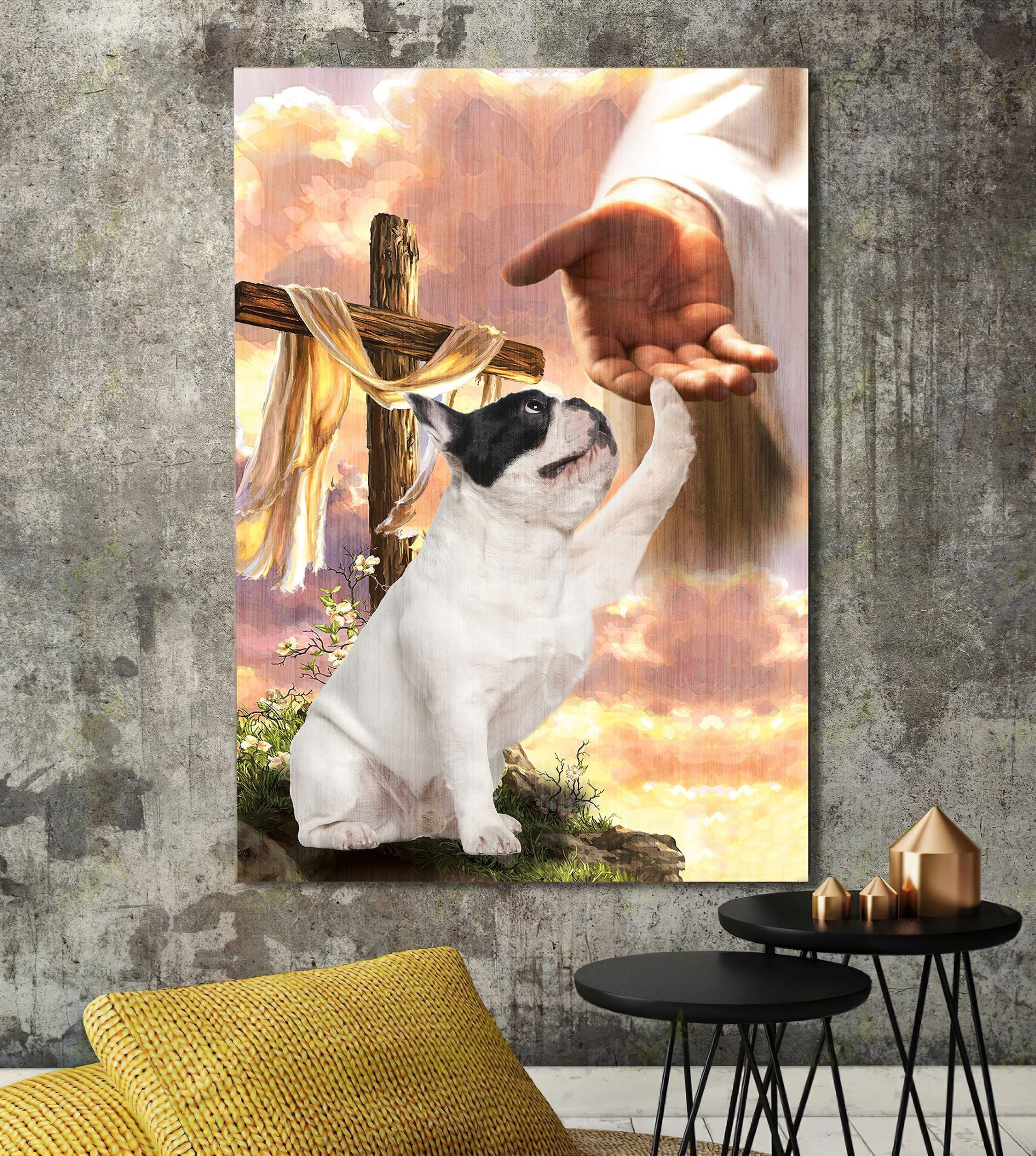 French Bulldog God Hand Canvas - Canvas Decor Ideas