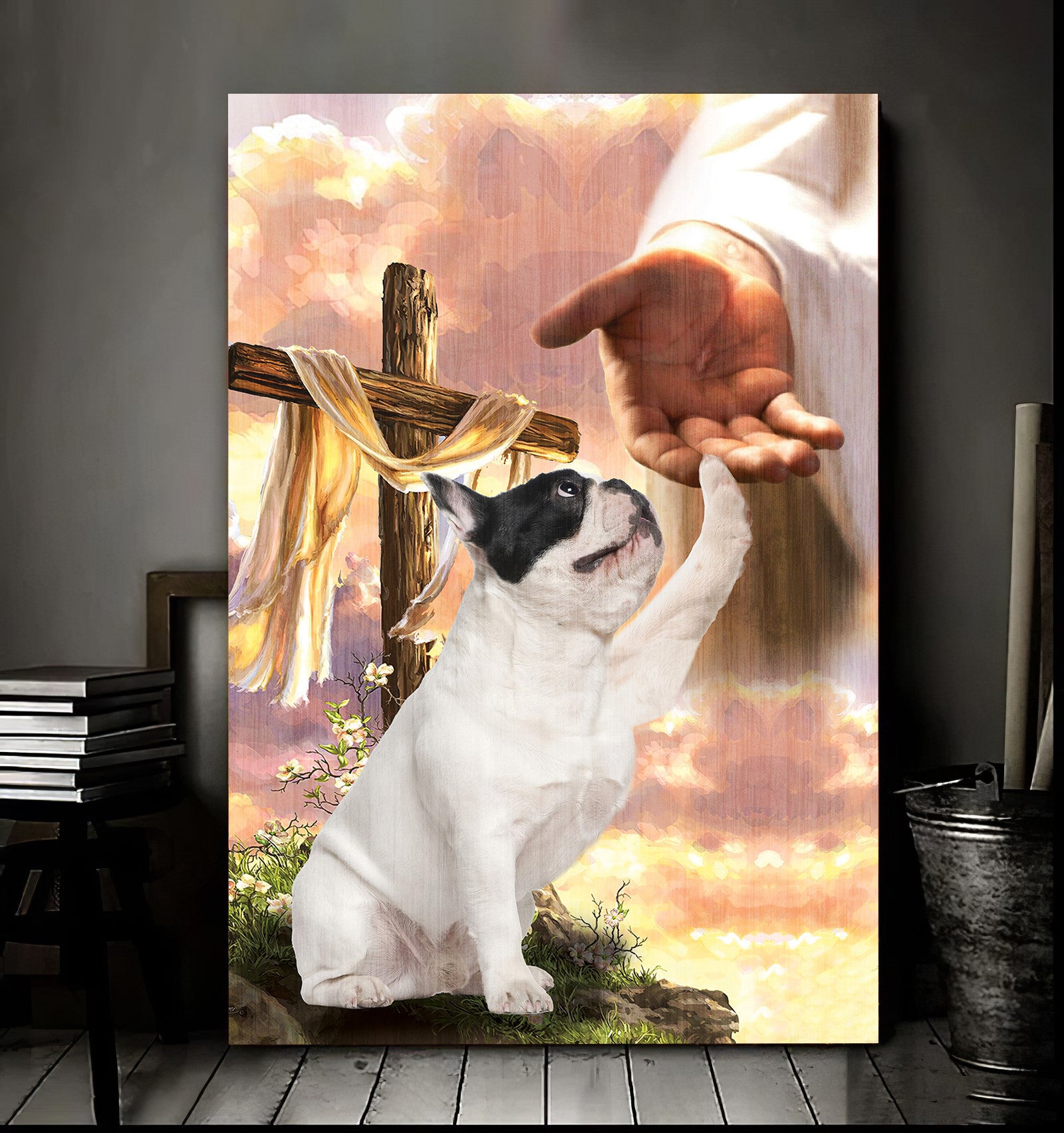 French Bulldog God Hand Canvas - Canvas Decor Ideas