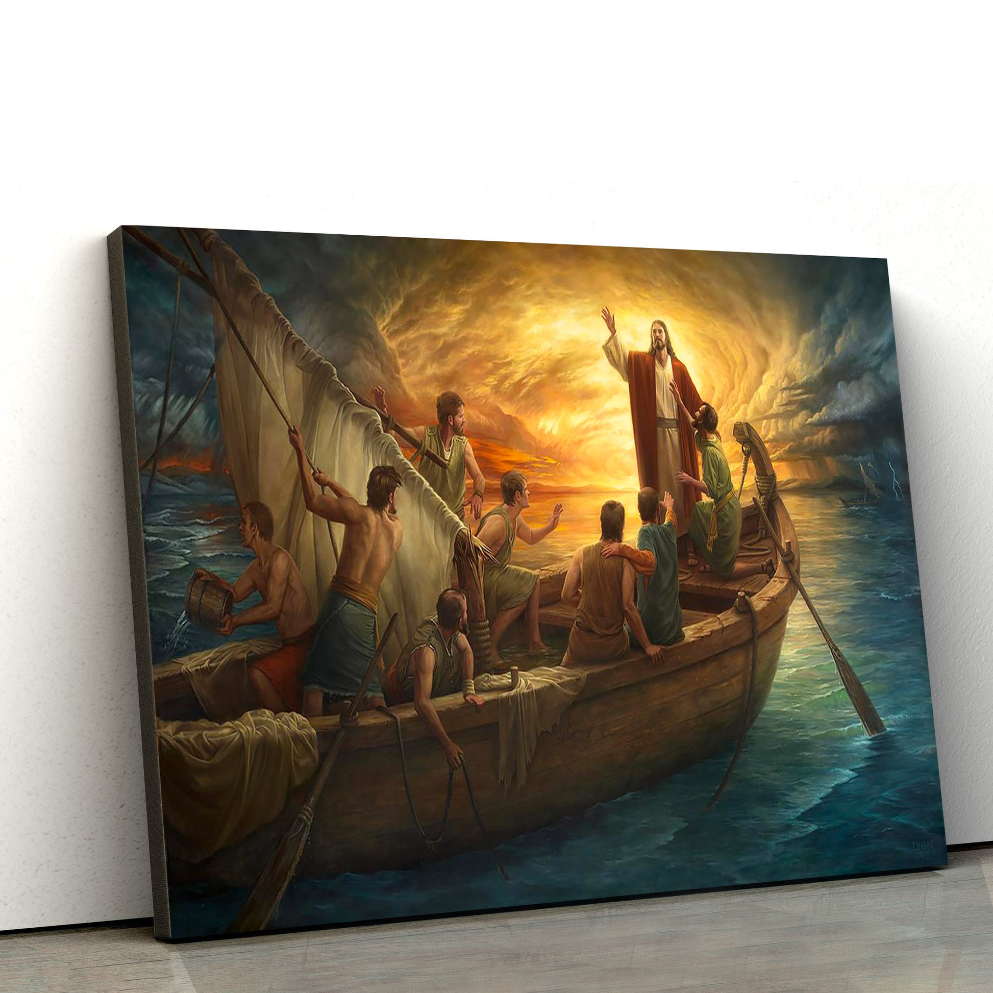 From Fear To Faith Canvas Wall Art - Jesus Picture - Christian Wall Decor