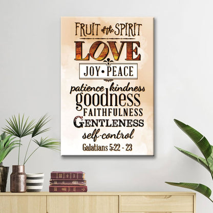 Fruit Of The Spirit Bible Verse Christian Canvas Art - Bible Verse Canvas - Scripture Wall Art