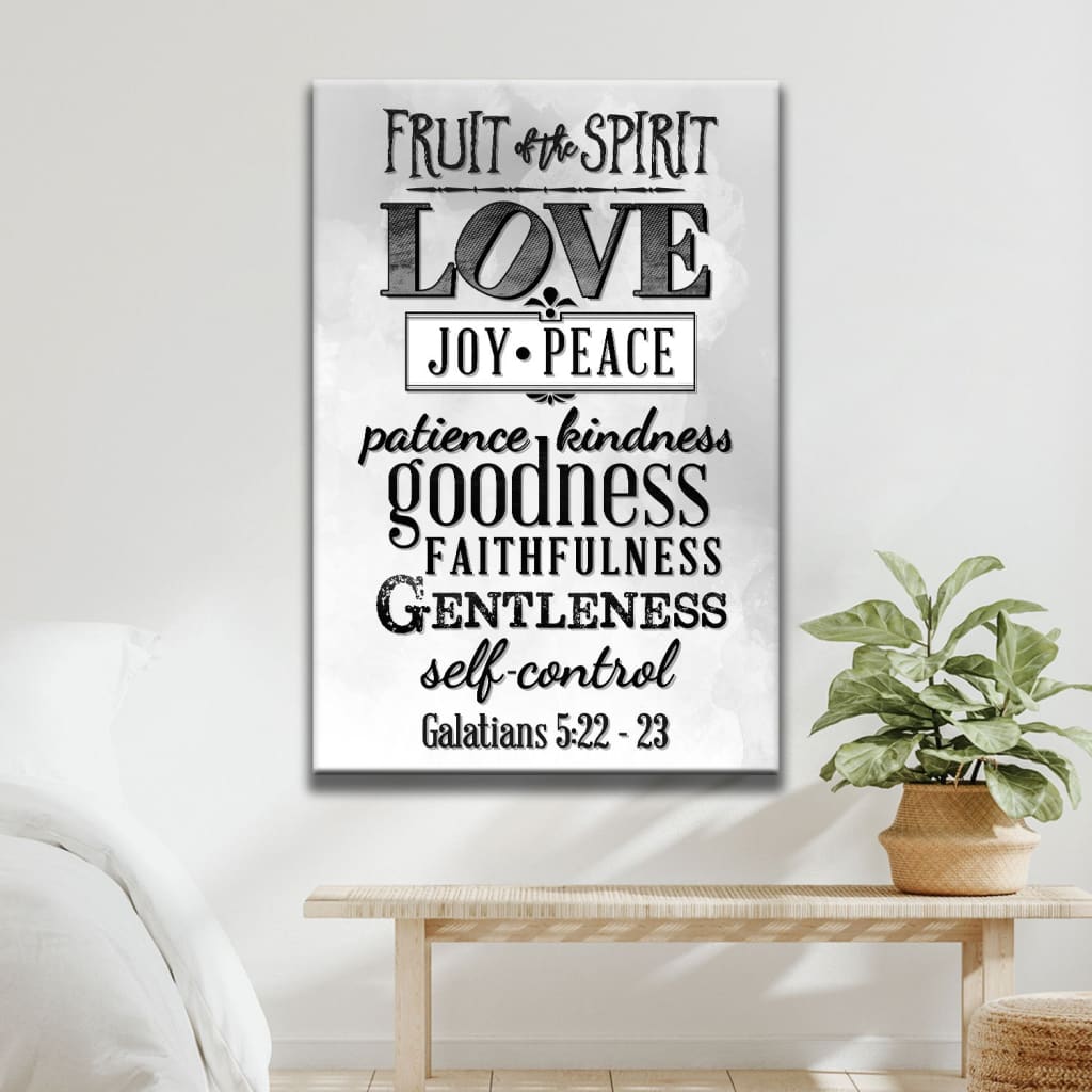 Fruit Of The Spirit Bible Verse Christian Canvas Art - Bible Verse Canvas - Scripture Wall Art