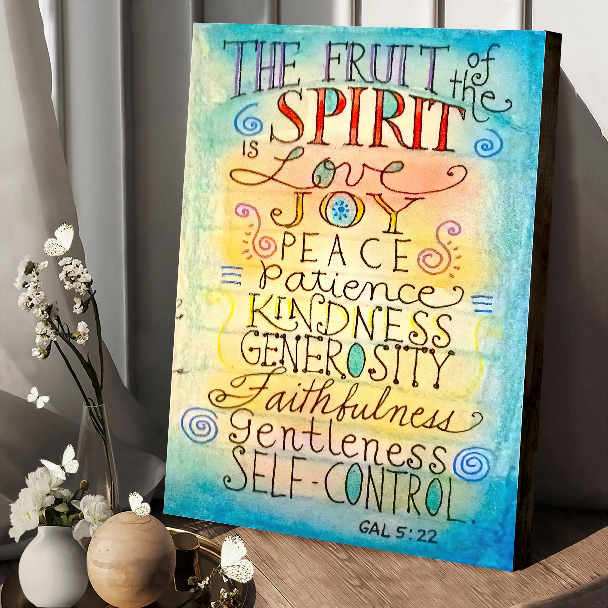 Fruit Of The Spirit Canvas Art - Bible Verse Wall Art - Christian Home Decor