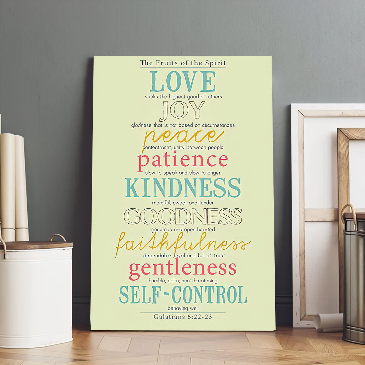 Fruit Of The Spirit Canvas Art Wall - Bible Verse Wall Art - Christian ...