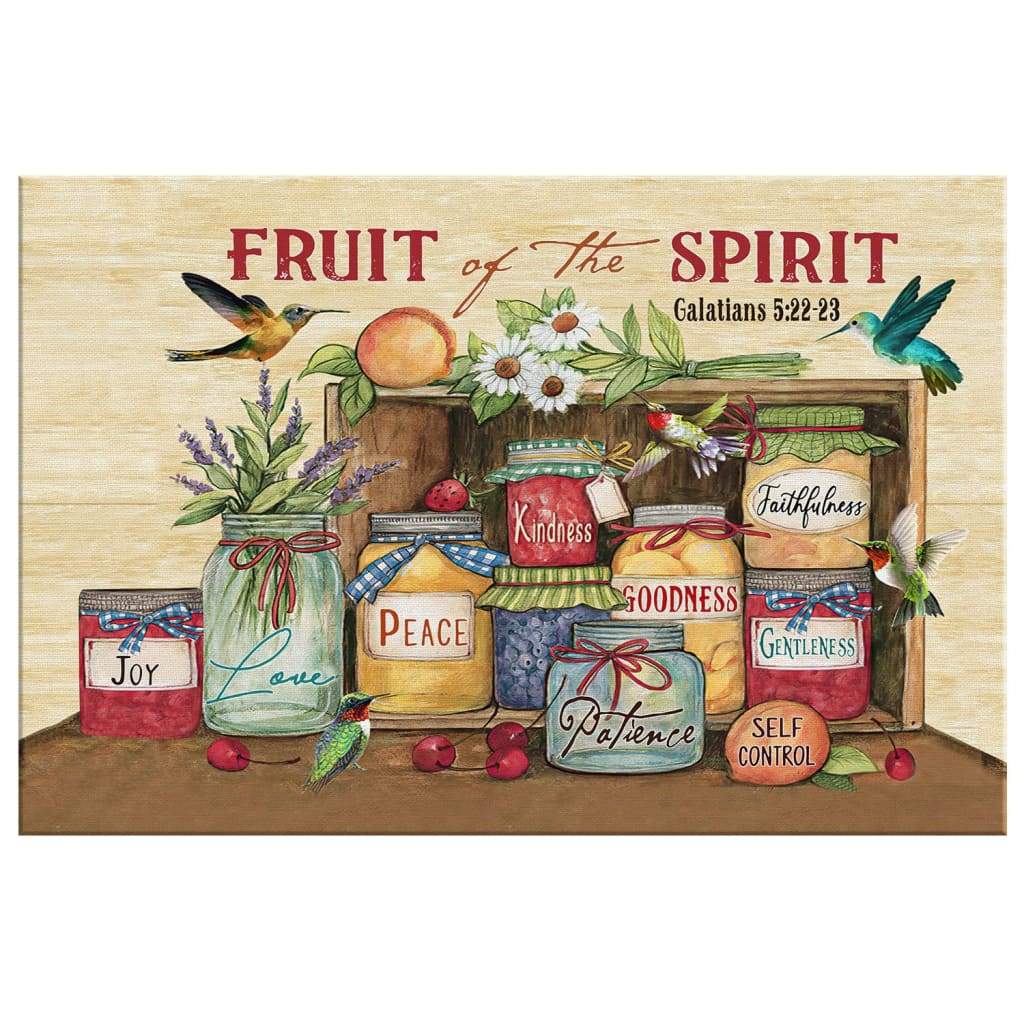 Fruit Of The Spirit Galatians 522-23 Canvas Print - Bible Verse Wall Art - Religious Wall Decor