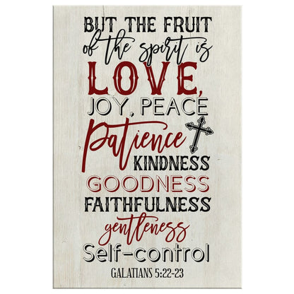 Fruit Of The Spirit Modern Farmhouse Style Canvas Art - Bible Verse Canvas - Scripture Wall Art