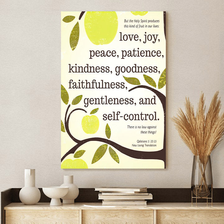 Fruit Of The Spirit Wall Paintings - Galatians 5 22-23 Hanging On Canvas #4