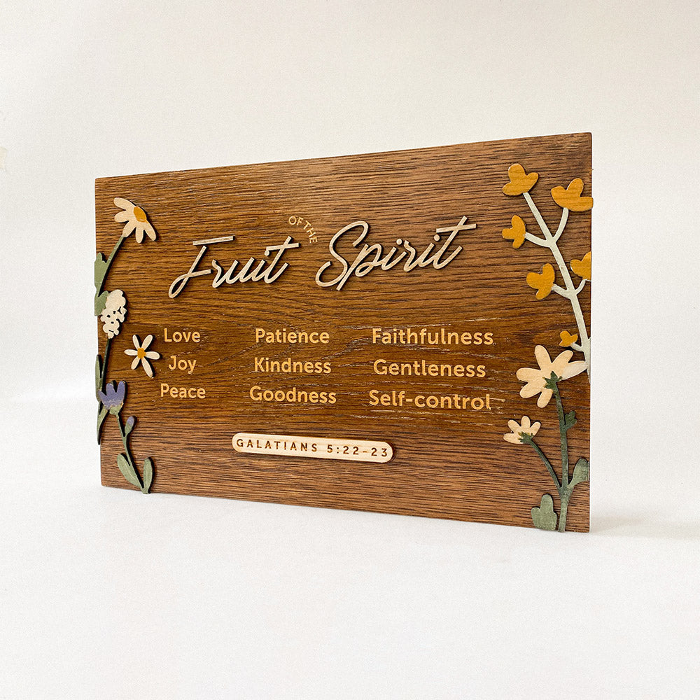 Fruit of the Holy Spirit Wood Sign - Christian Wood Signs - Bible Verse Wall Art