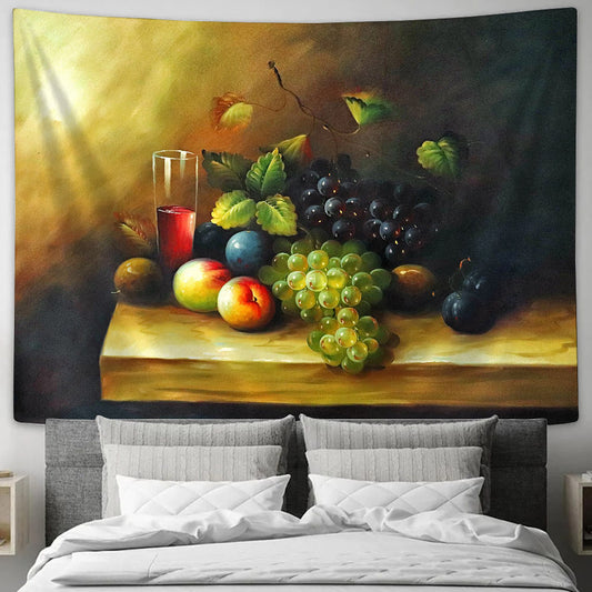 Fruits Original Oil Painting Tapestry - Tapestry Wall Decor - Home Decor Living Room