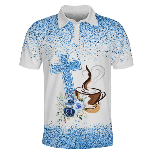 Fueled By Jesus And Coffee Polo Shirt - Christian Shirts & Shorts