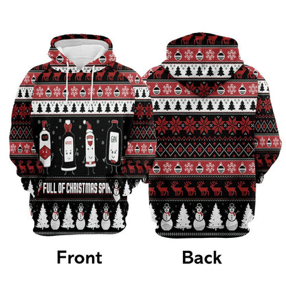 Full Of Christmas Spirits All Over Print 3D Hoodie For Men And Women, Best Gift For Dog lovers, Best Outfit Christmas