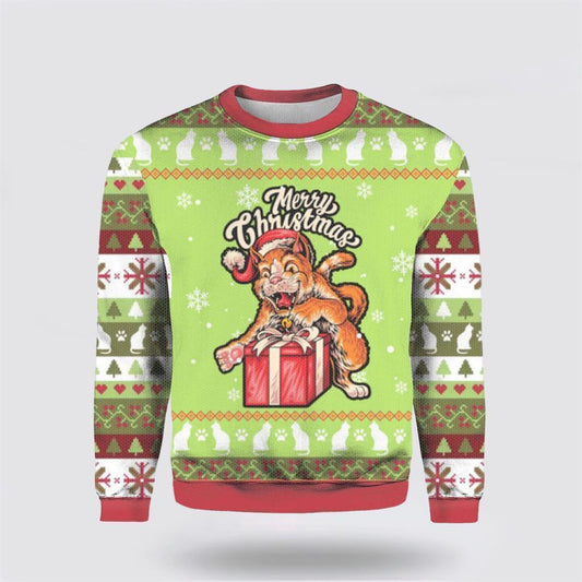 Funny Cat Merry Christmas Ugly Christmas Sweater For Men And Women, Best Gift For Christmas, Christmas Fashion Winter