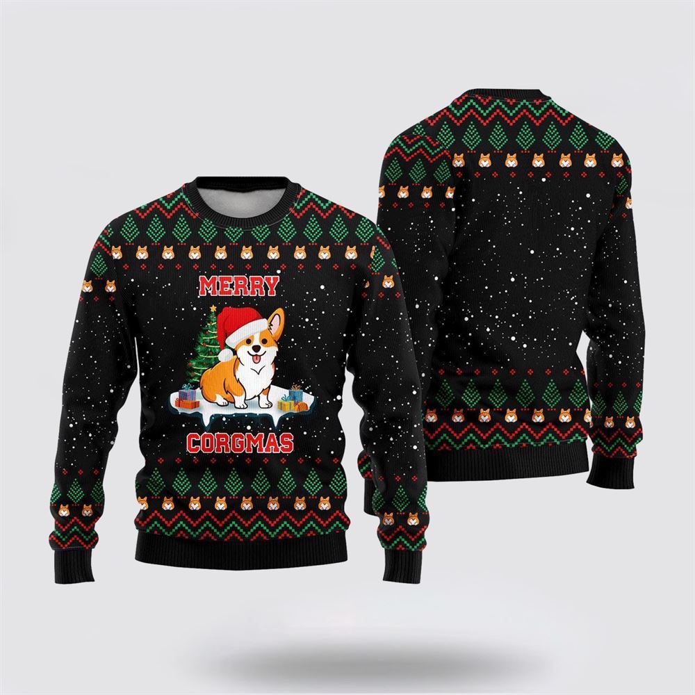 Funny Corgi Dog Merry Corgmas Ugly Christmas Sweater For Men And Women, Gift For Christmas, Best Winter Christmas Outfit