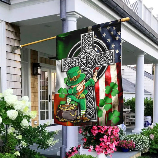 Funny Leprechaun St. Patrick's Day House Flag - St Patrick's Day Garden Flag - St. Patrick's Day Decorations