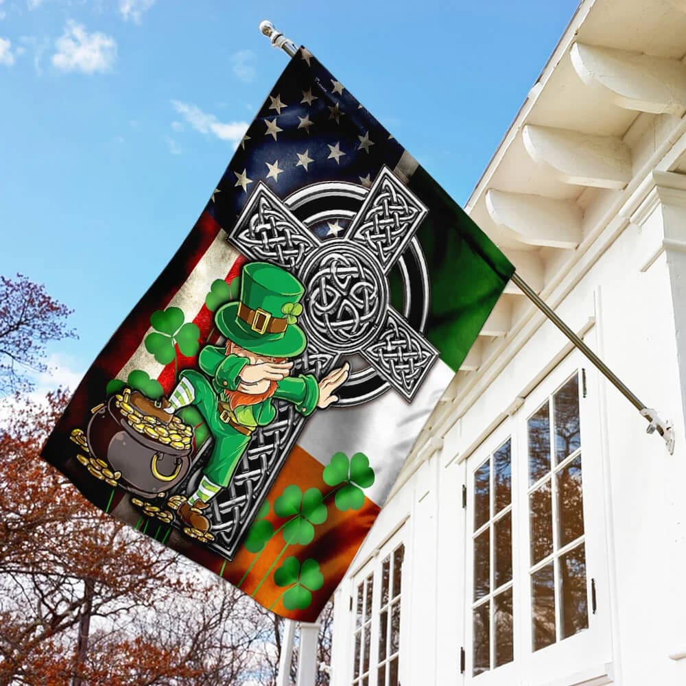 Funny Leprechaun St. Patrick's Day House Flag - St Patrick's Day Garden Flag - St. Patrick's Day Decorations