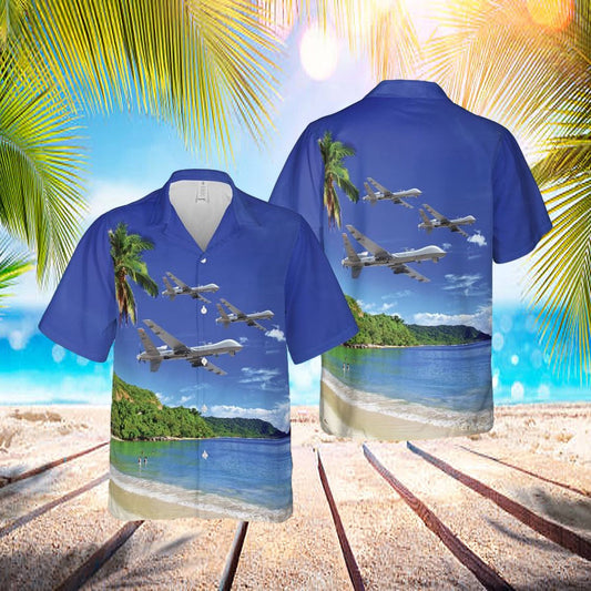 General Atomics Mq-9 Reaper Of The 29th Attack Squadron (29 Atks) Hawaiian Shirt - Beachwear For Men - Best Hawaiian Shirts