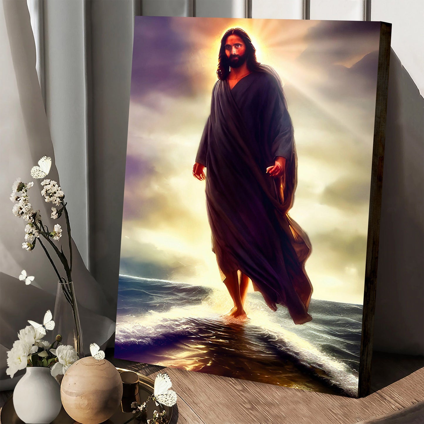 Generated Jesus Walking On Water - Jesus Canvas Pictures - Christian Wall Art