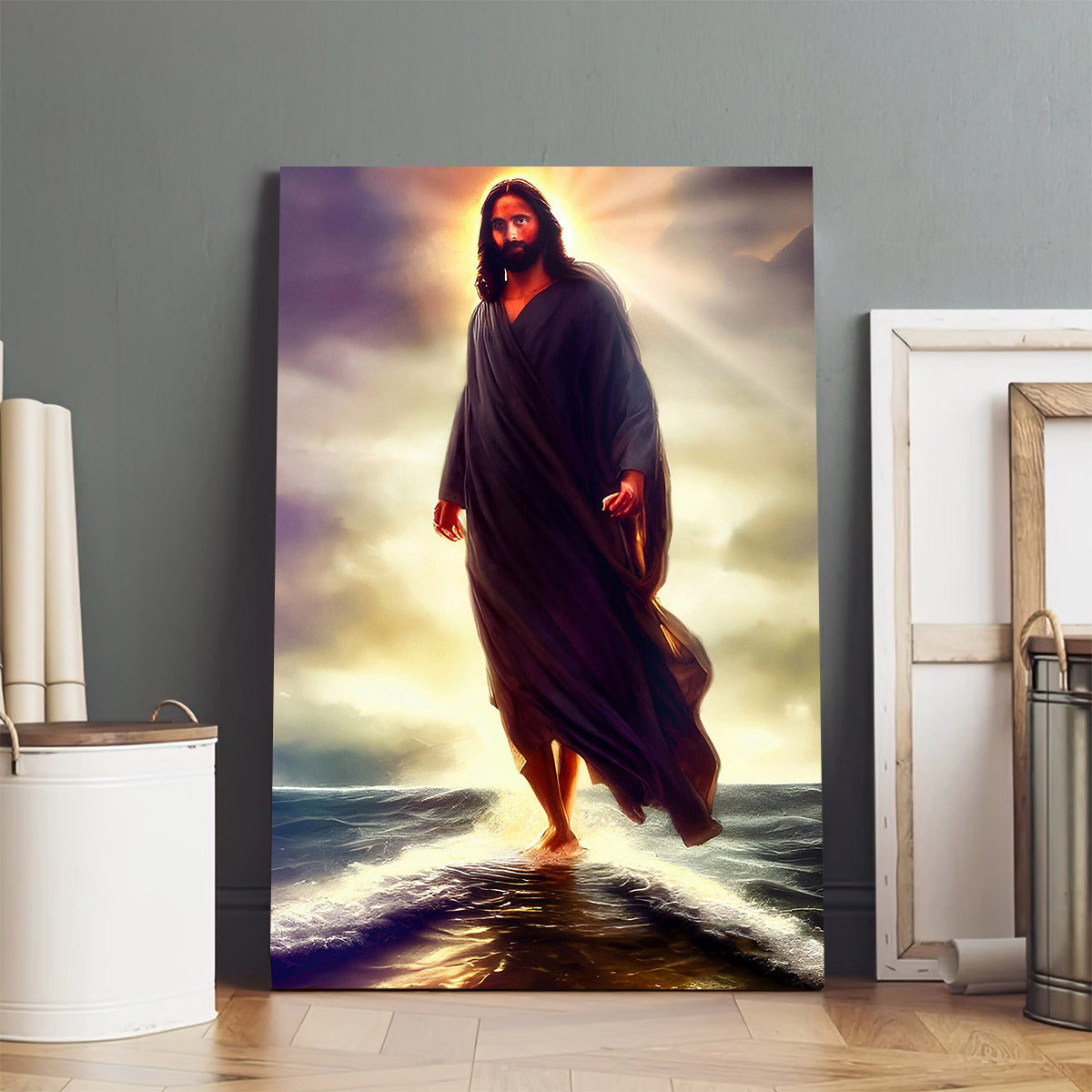 Generated Jesus Walking On Water - Jesus Canvas Pictures - Christian Wall Art