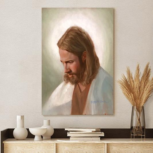 Gentle Savior Canvas Picture - Jesus Christ Canvas Art - Christian Wall Canvas