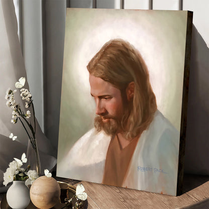 Gentle Savior Canvas Picture - Jesus Christ Canvas Art - Christian Wall Canvas