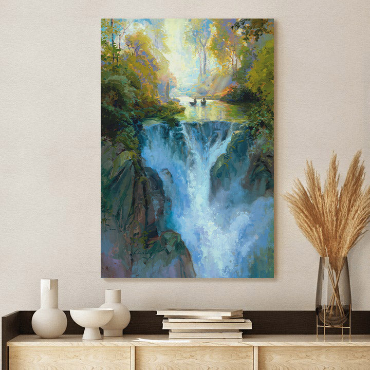 Gently Up The Stream Canvas Pictures - Jesus Canvas Art - Christian Wall Art