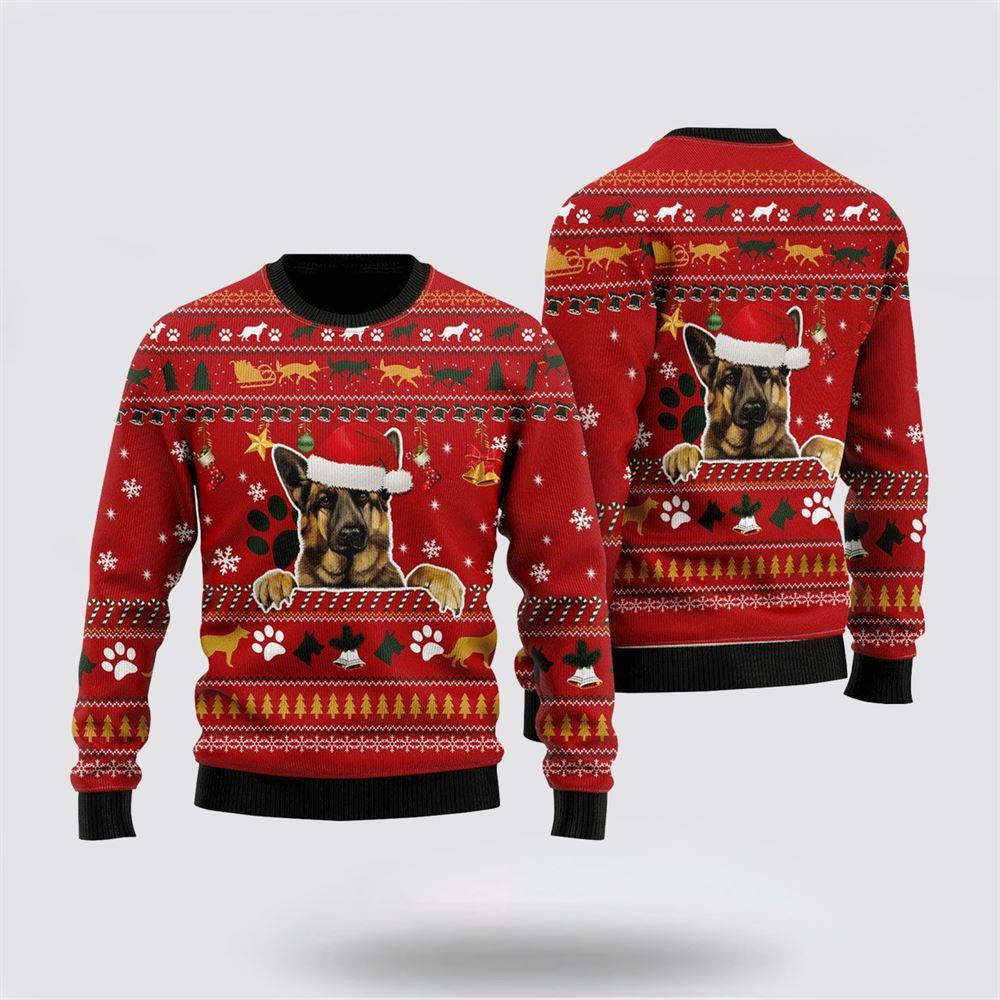 German Shepherd Christmas Ugly Christmas Sweater For Men And Women, Gift For Christmas, Best Winter Christmas Outfit