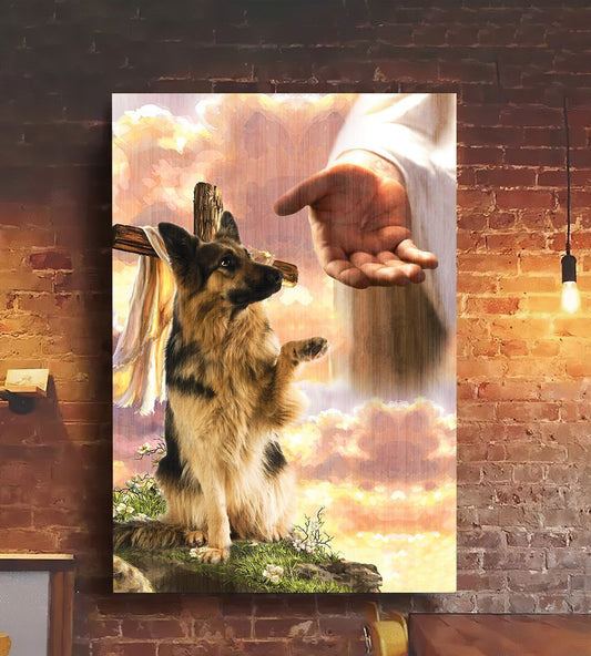 German Shepherd God Hand Canvas - Canvas Decor Ideas