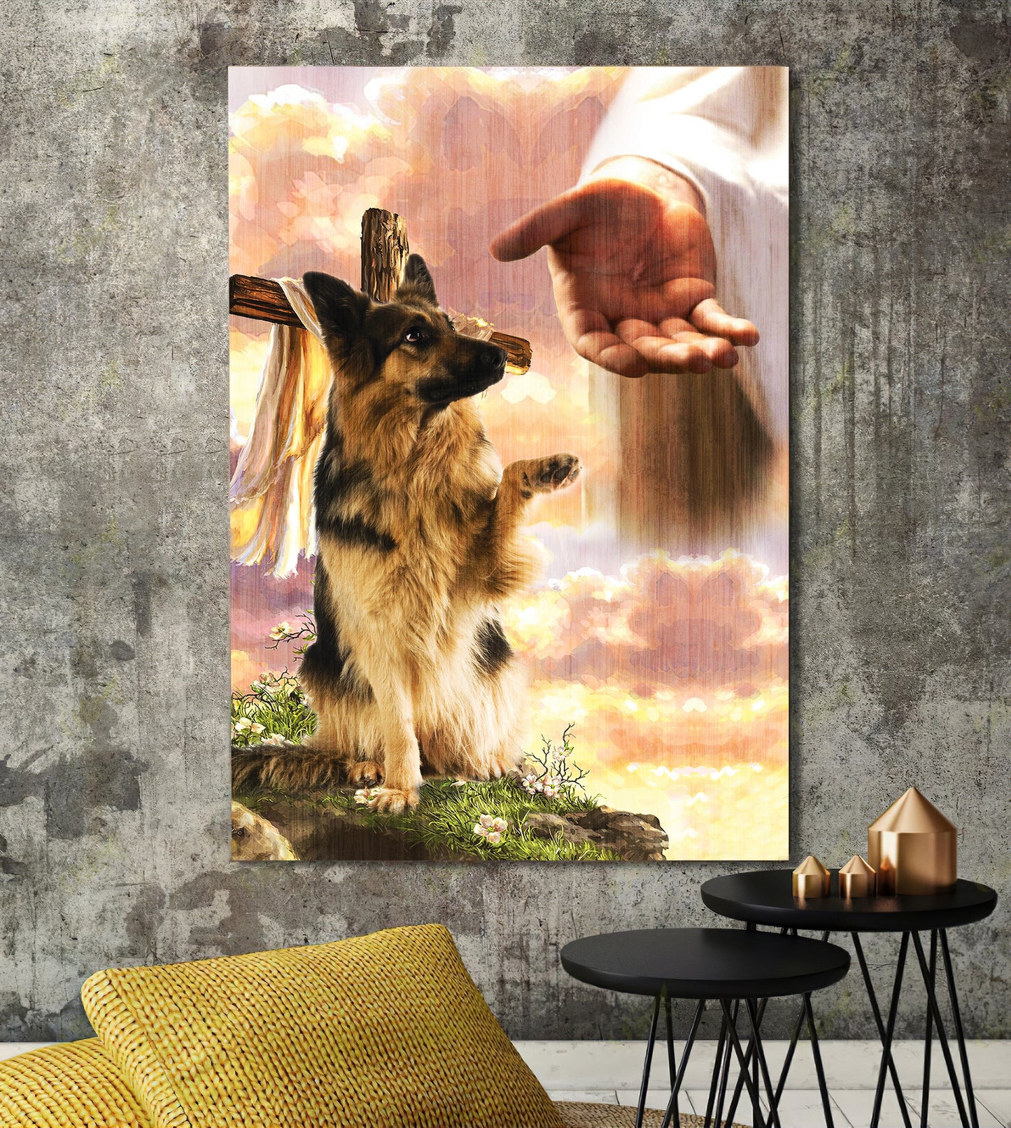 German Shepherd God Hand Canvas - Canvas Decor Ideas