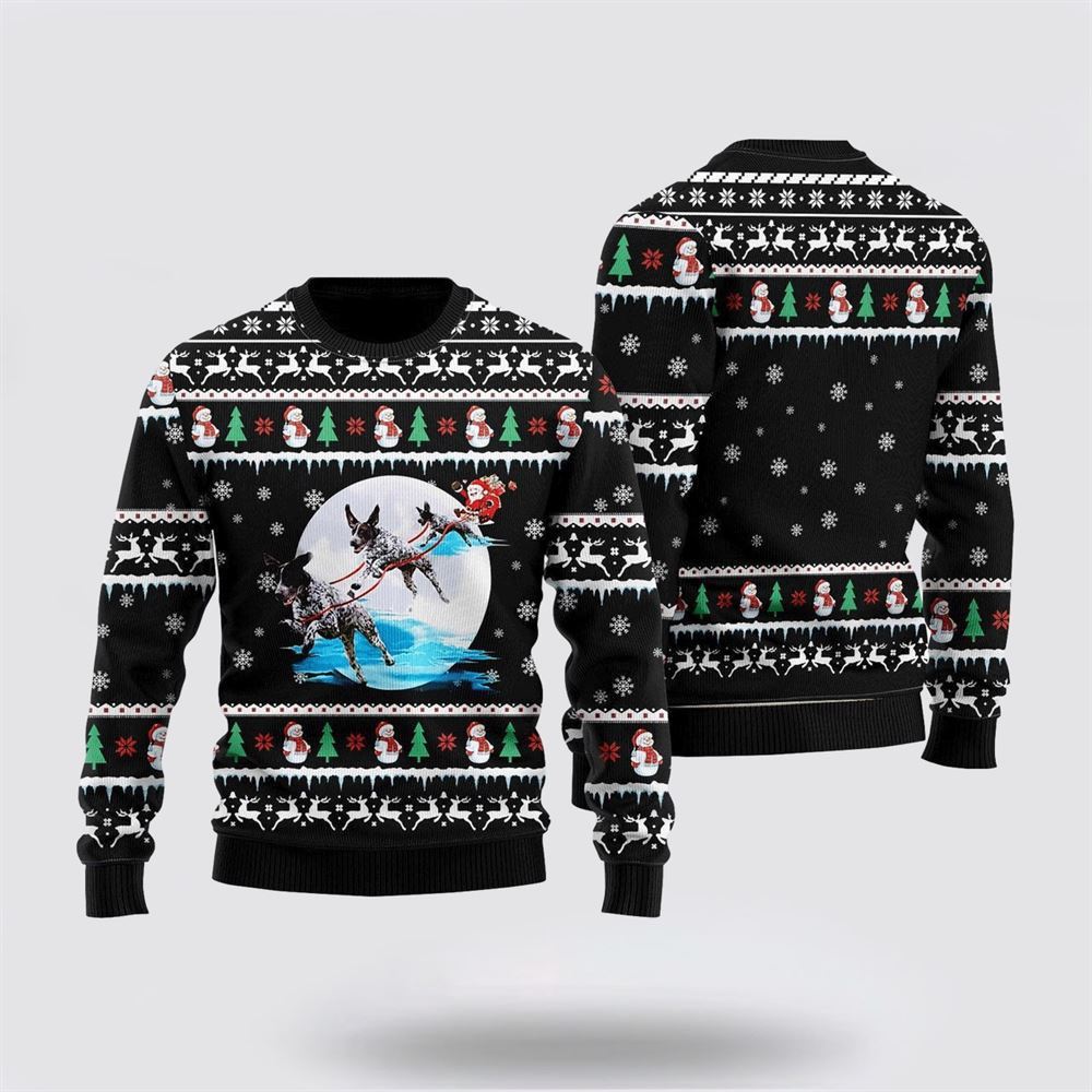 German Shorthaired Pointer Santa On Highway Ugly Christmas Sweater For Men And Women, Gift For Christmas, Best Winter Christmas Outfit