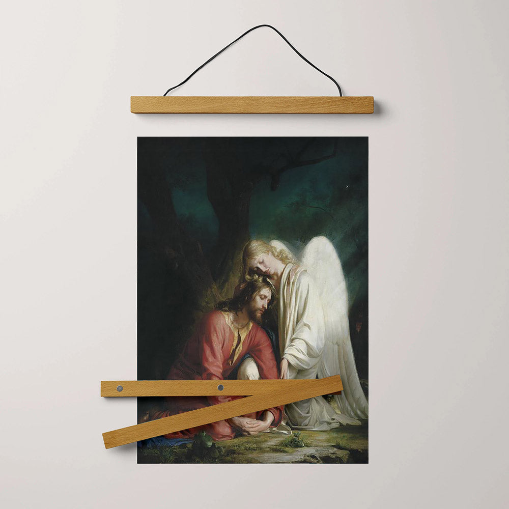 Gethsemane Altar Piece Hanging Canvas Wall Art - Christan Wall Decor - Religious Canvas