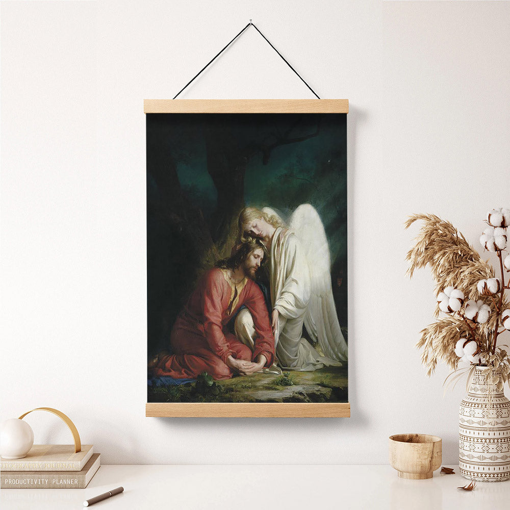 Gethsemane Altar Piece Hanging Canvas Wall Art - Christan Wall Decor - Religious Canvas