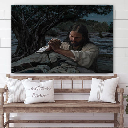 Gethsemane Canvas Wall Art - Jesus Picture - Christian Wall Decor