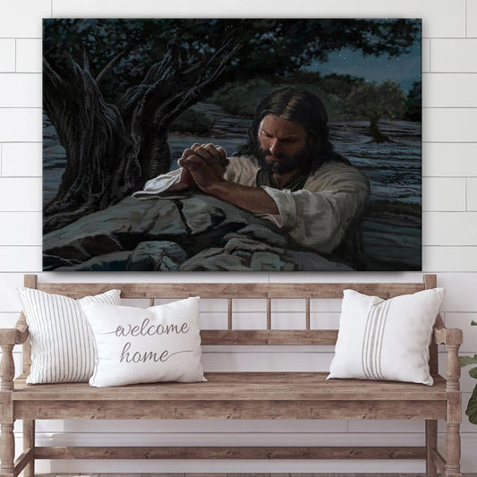 Gethsemane Canvas Wall Art - Jesus Picture - Christian Wall Decor