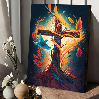 Gift For Christian Christian Wall Art Symbol Of The Cross 2 - Jesus Canvas Pictures - Christian Wall Art