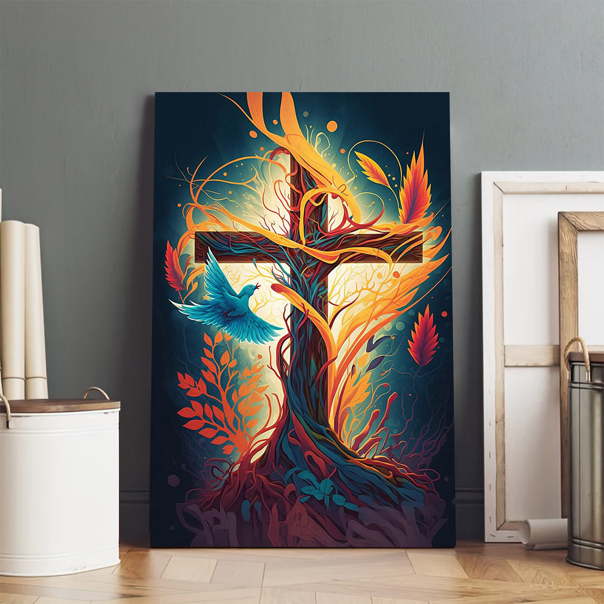 Gift For Christian Christian Wall Art Symbol Of The Cross 2 - Jesus Canvas Pictures - Christian Wall Art