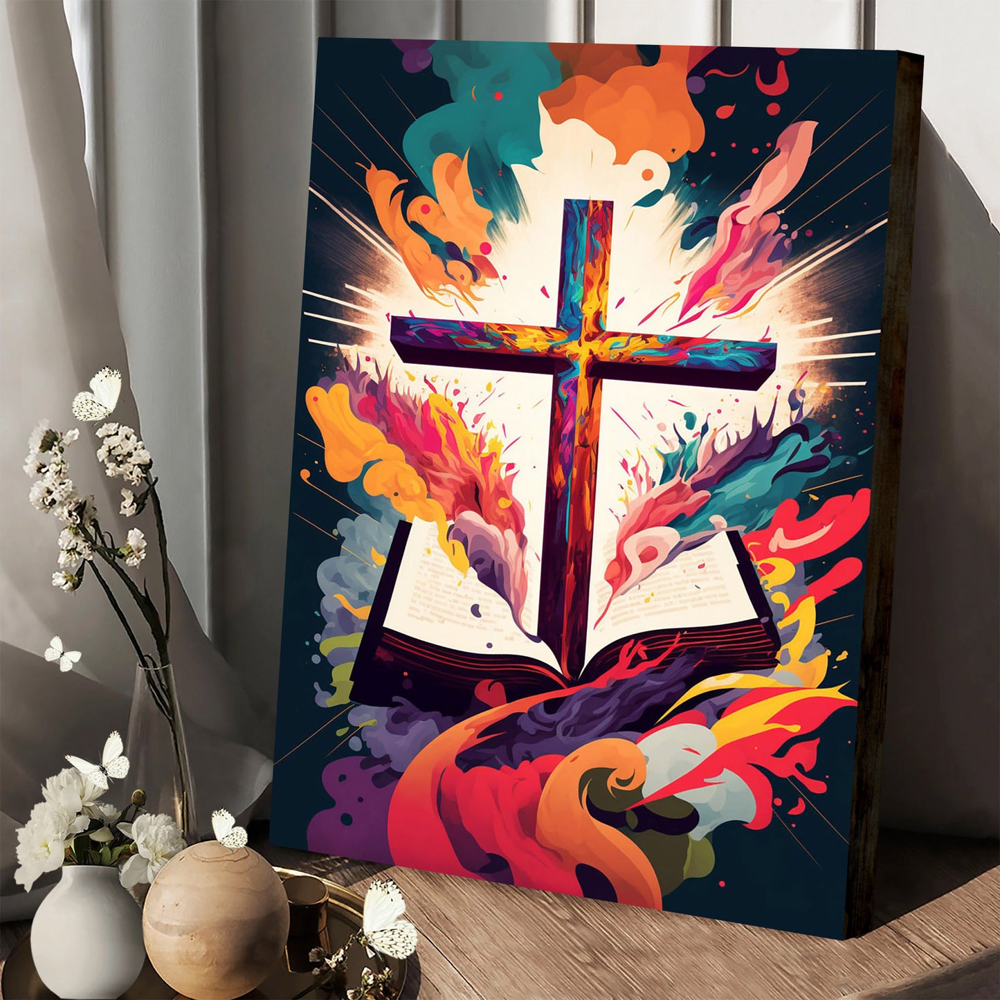 Gift For Christian Christian Wall Art Symbol Of The Cross 3 - Jesus Canvas Pictures - Christian Wall Art