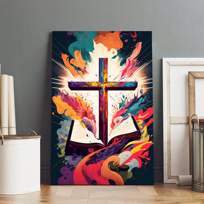 Gift For Christian Christian Wall Art Symbol Of The Cross 3 - Jesus Canvas Pictures - Christian Wall Art